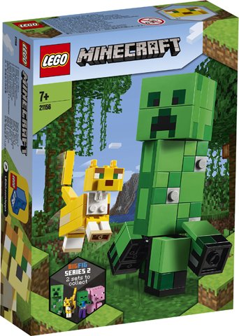 Lego Minecraft Bigfig Creeper And Ozelot Lego 21156