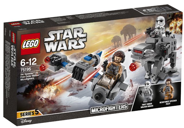 LEGO 75195 Ski Speeder VS First Order Walker Microfighters