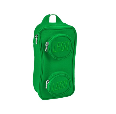 LEGO Pencil Case Brick 1x2 GREEN