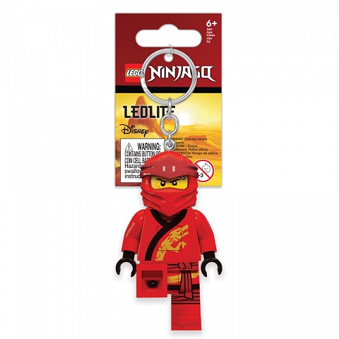 LEGO NINJAGO KAI RED NINJA LED LITE KEYRING KEYCHAIN NEW 