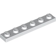 LEGO Plate 1x6 WHITE 100 pcs BRICKshop LEGO en DUPLO specialist