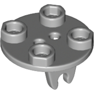 LEGO Plate 2x2 Round with Wheel Holder LIGHT GRAY (100 pcs