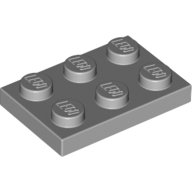 Lego Light Bluish Gray Plate 2 x 3 