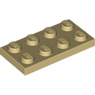 LEGO Plate 2x4 TAN 100 pcs BRICKshop LEGO en DUPLO specialist