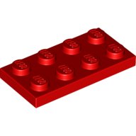LEGO Lot of 2 Red 4x10 Plate Pieces