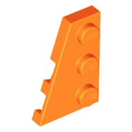 LEGO Plate 3x2 Wedge Left ORANGE (100 pcs) BRICKshop LEGO en