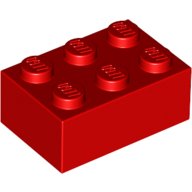 LEGO Brick 2x3 RED 100 pcs BRICKshop LEGO en DUPLO specialist