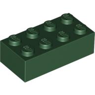 LEGO Brick 2x4 DARK GREEN 100 pcs BRICKshop LEGO en DUPLO